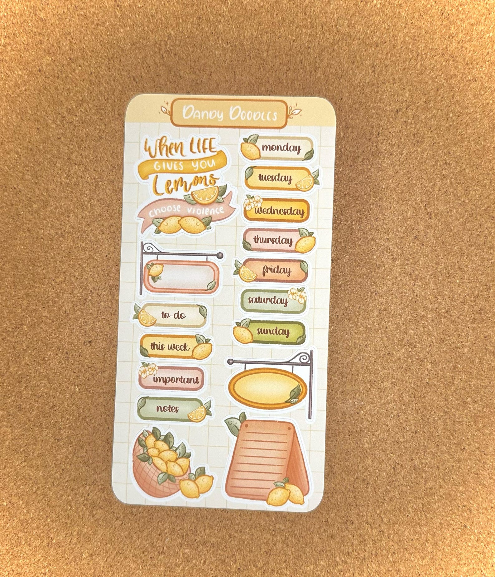 Journaling Kit : Lemonade Stand | Sticker Sheet, Planner Stickers ...