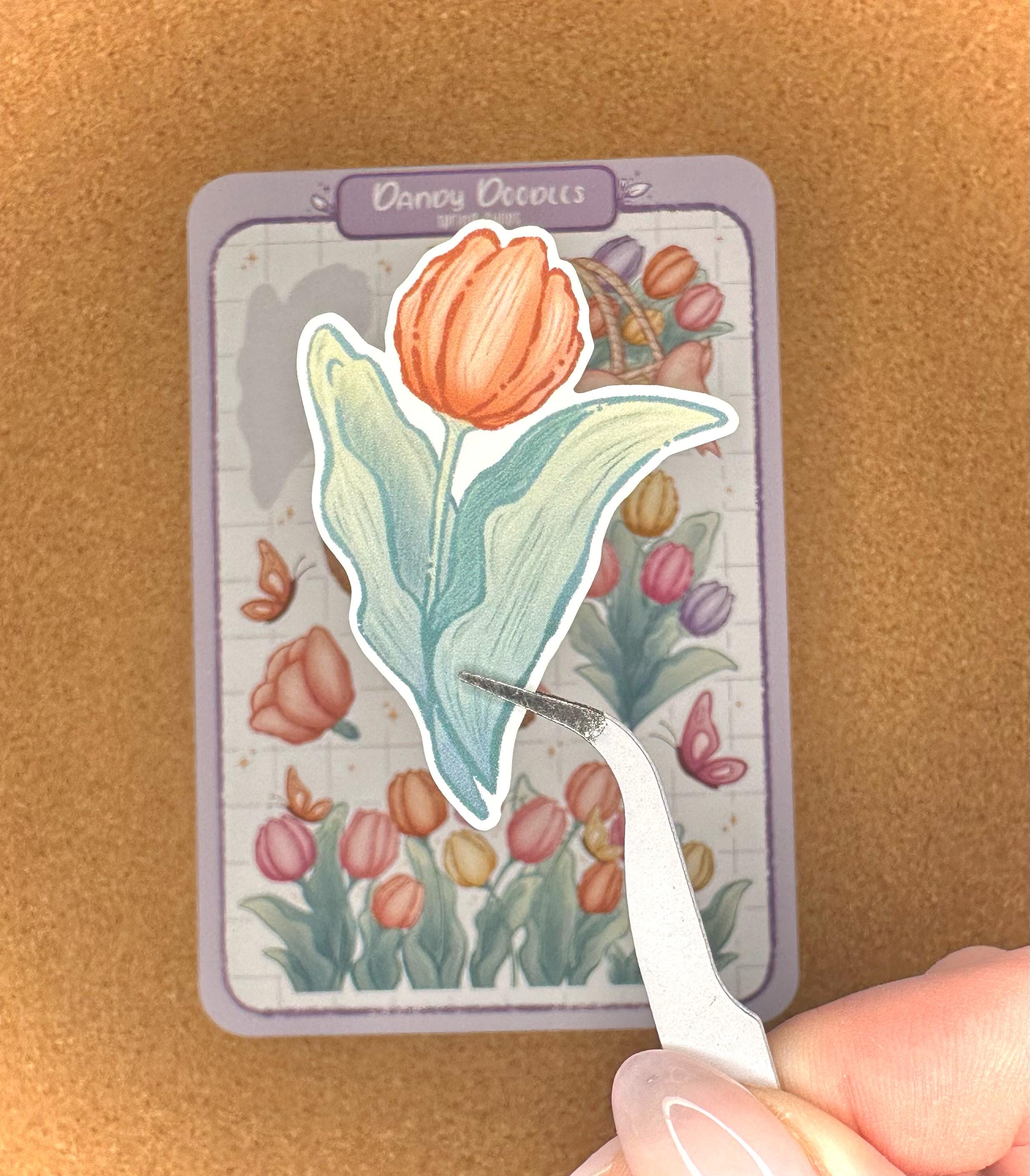 Doodle Sheet : Spring Tulips | Sticker Sheet, Spring Stickers, Florals ...