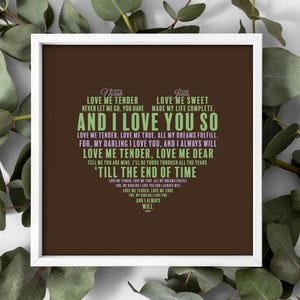 Custom Heart-Shaped Song Lyrics Art | Personalized Music Print