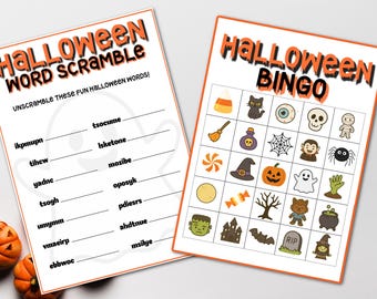 Halloween Activity Bundle | Kids Printable Games Pack | Halloween Party Activities | Bingo, Word Search, Coloring & More | Instant Download