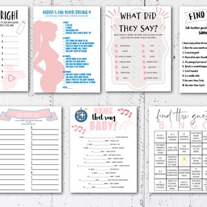 Baby Shower Game Bundle - 7 Fun Printable Games + Answer Keys - Gender Neutral Baby Shower Game Set - Instant Download