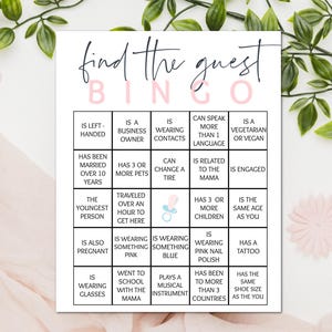 Find the Guest Bingo - Baby Shower Game - Printable Icebreaker Activity - Gender Neutral - Instant Download