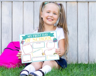 Erster Schultag Printable | Back to School Vorstellungsbogen | Sofort Download PDF