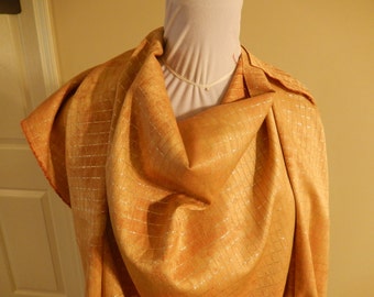 Gold and rust fabric with metallic thread