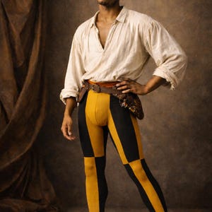 Renaissance tights w/ codpiece thick cotton spandex unisex