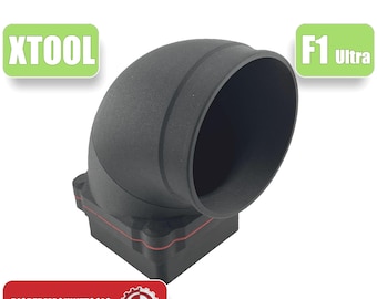 xTool S1/F1 Ultra exhaust adapter 90 degrees magnetic – connection 100 mm hose – laser cutter accessories, exhaust system, odor reduction