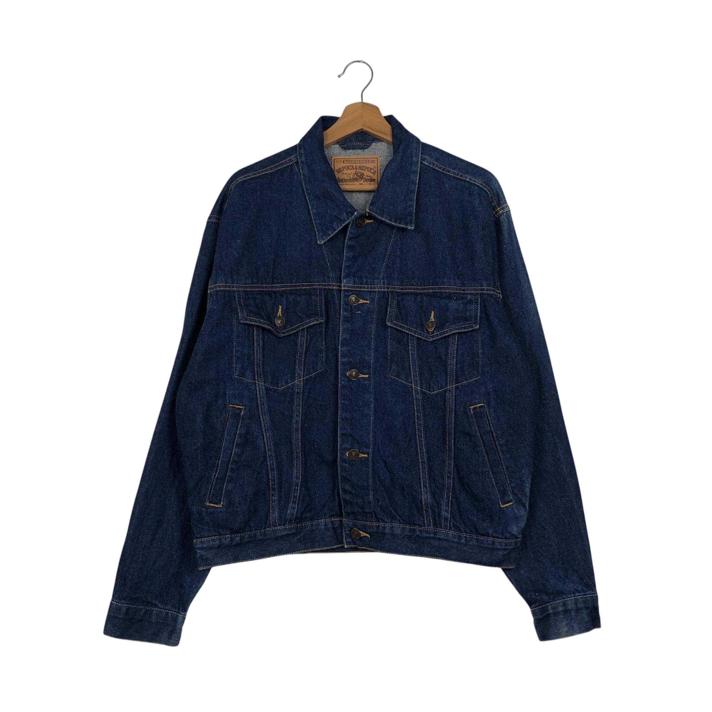 Vintage Trucker Denim Biker Jacket Nepuca Type 3 Design - Etsy