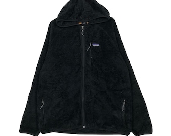 PICK!!! Rich Black Vintage Fleece Jacket Patagonia Dip Pile