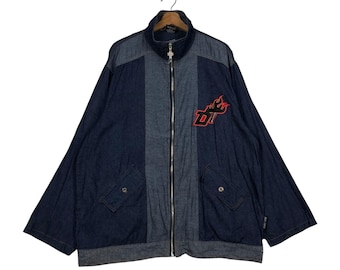 PICK!!! Vintage Denim Zipper Jacket Dogtown Backhit Big Logo Design