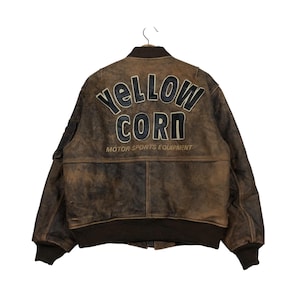 YELLOW CORN ボンバージャケット ブラック Yellow corn jacket - Etsy 日本