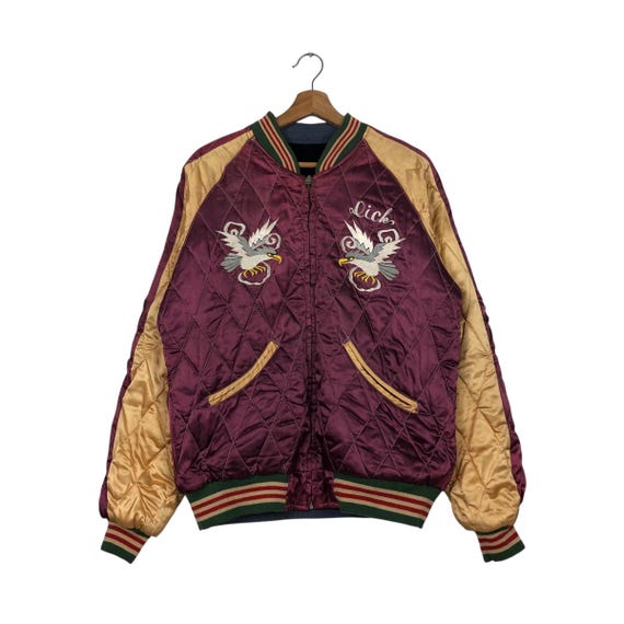 ジャケット・アウター Replica Sukajan 50s Vintage 50s Embroidered Souvenir Sukajan Jacket, Reversible Talon