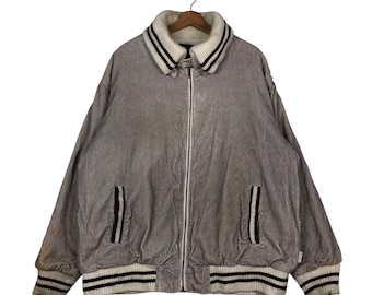 Vintage Bomber Jacket Biker Zipper Woolrich