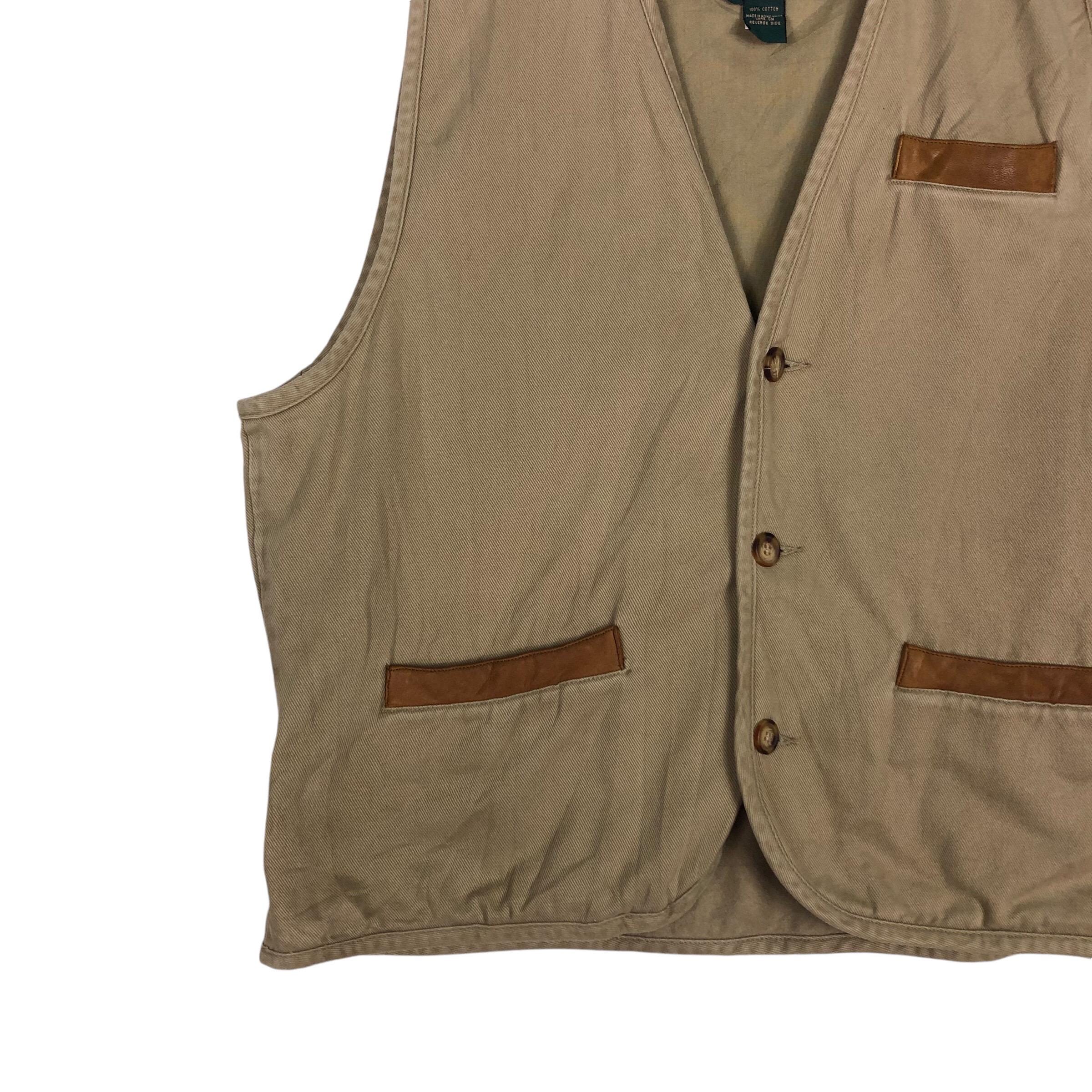 Gilet De Pêche Vintage Orvis – Beige Taille L – 100% Coton – Multi-poches