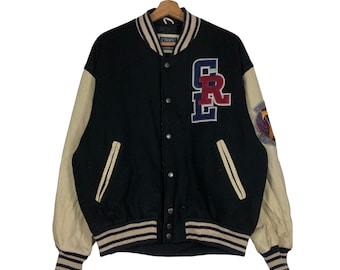 PICK!!! Vintage Jumper Varsity Leather Jacket Chaps Ralph Lauren