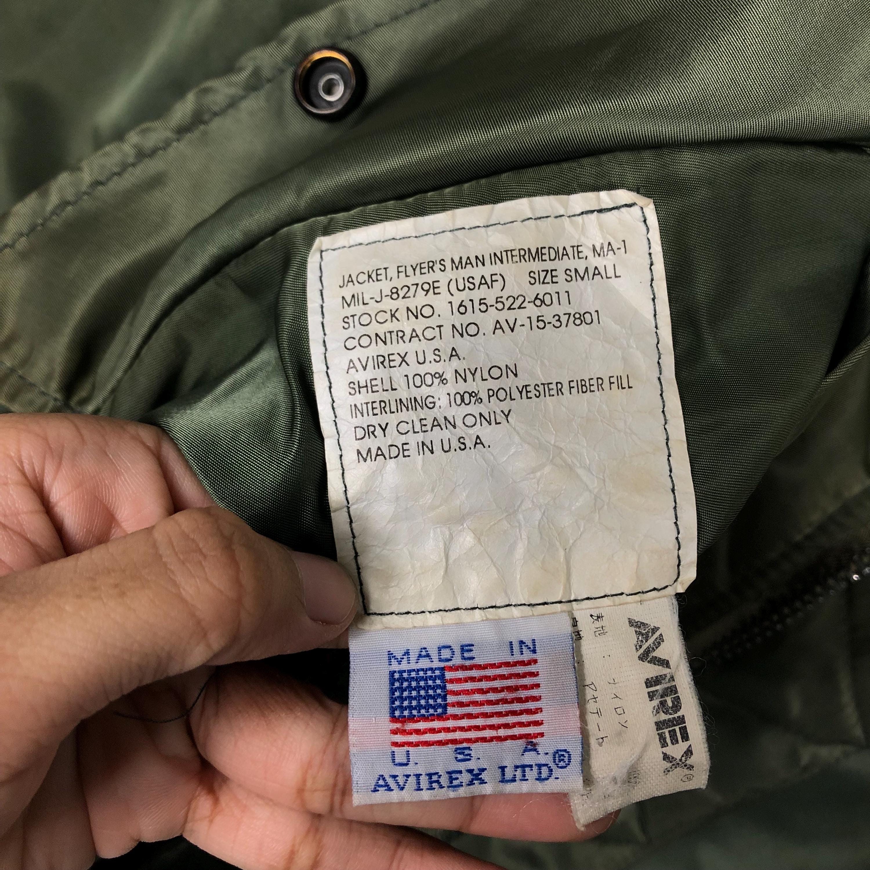 PICK!!! Vintage Ma-1 Reversible Bomber Jacket Avirex Ltd USA