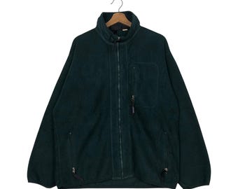 PICK!!! Rich Green Fleece Sherpa Dip Pile Patagonia Synchilla