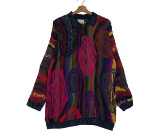 PICK!!! Vintage Sweatshirt Knit Coogi Australia Multi Color