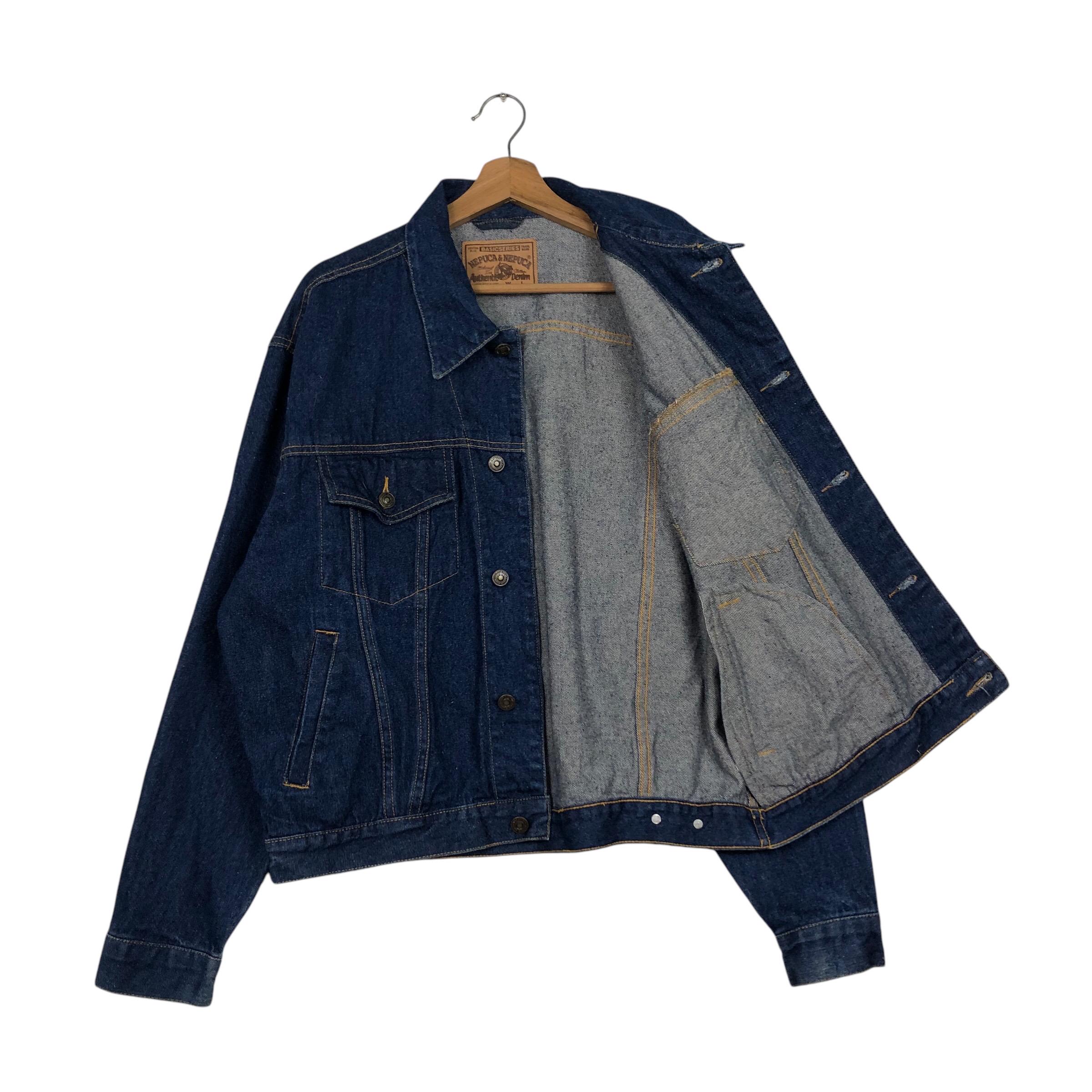 Vintage Trucker Denim Biker Jacket Nepuca Type 3 Design - Etsy