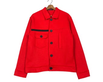 Vintage Undercover Jun Takashi Wool Jacket, Red Designer (M)