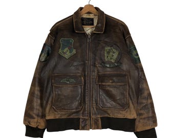 Vintage Paris Sport Club Leather Jacket L Suede Bomber Brown - Etsy
