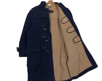 Vintage Wool Duffle Jacket Herringbone Gloverall England - Etsy