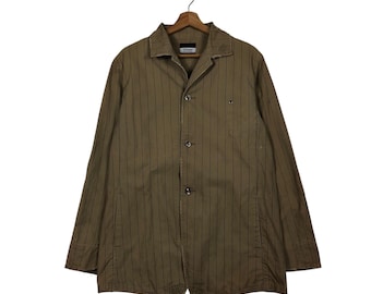 Vintage Striped Hickory Chore Jacket, Medium Size