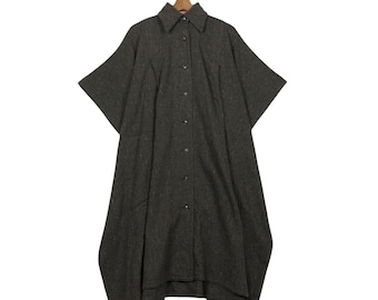 PICK!!! Vintage 70’s Issey Miyake Wool Herringbone Long Cloaks