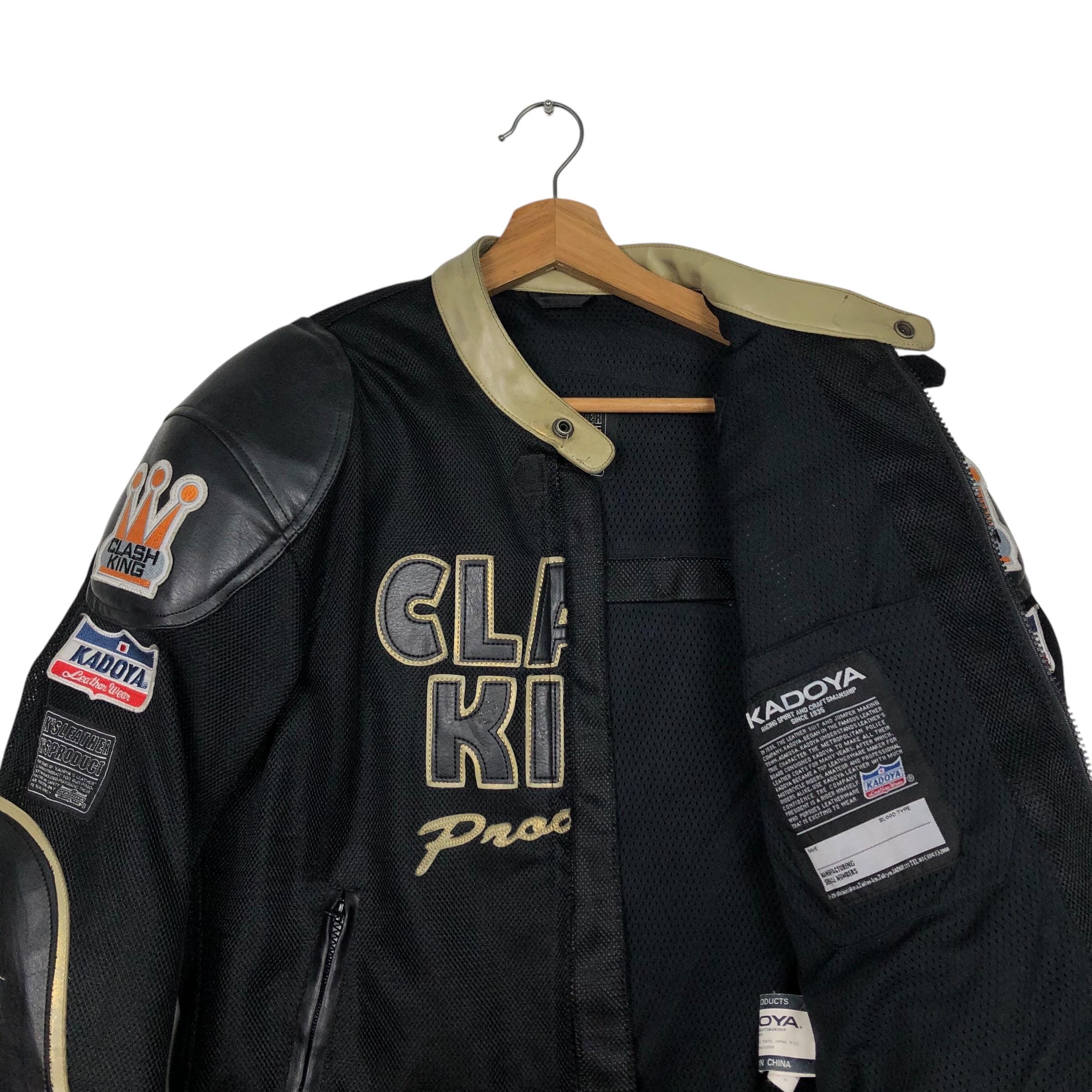 KADOYA Vintage Leather Biker Jacket, Clashking Logo (L) - Etsy