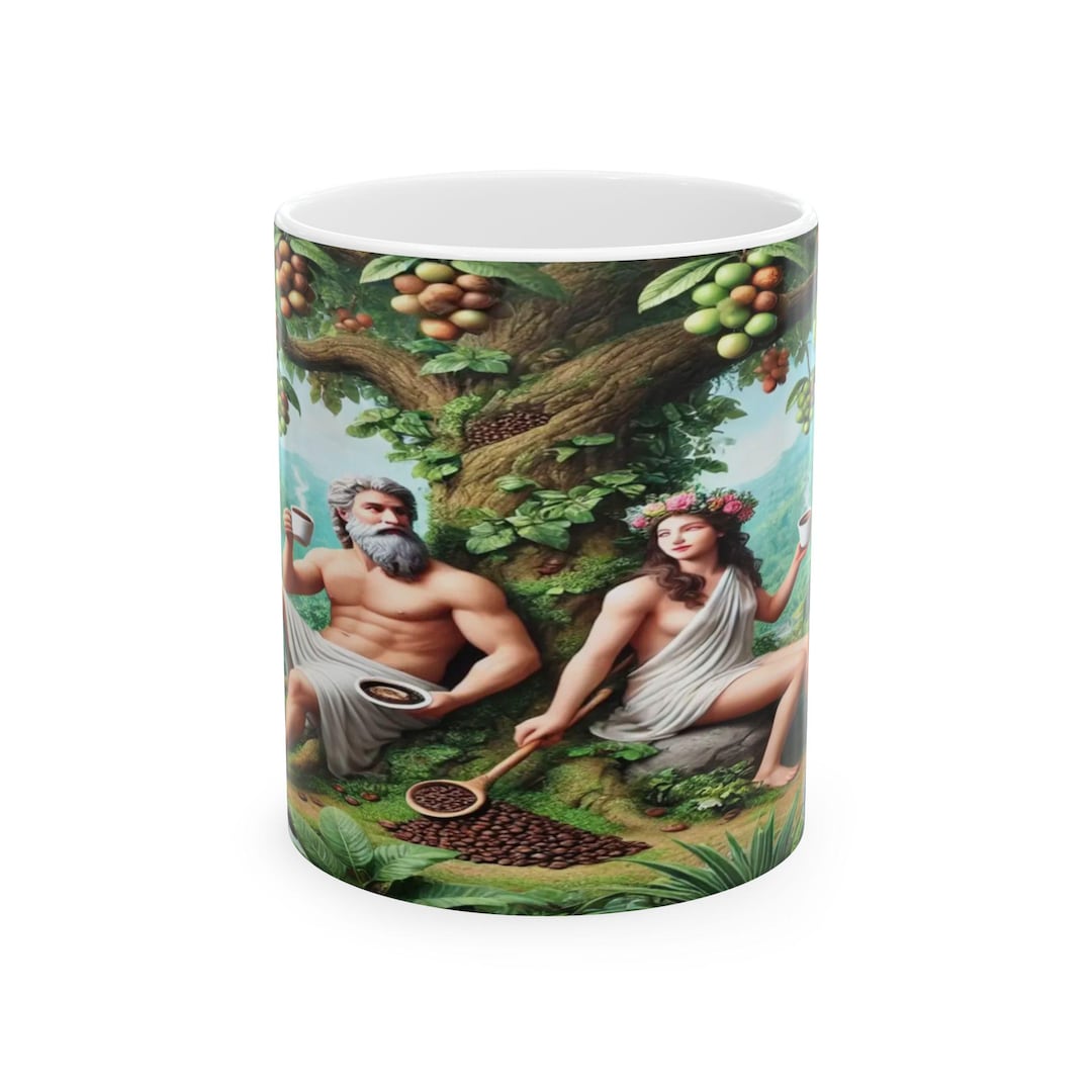 Funny Coffee Mug, Adam and Eve Coffee Mug, Funny Biblical Ceramic Cup ...
