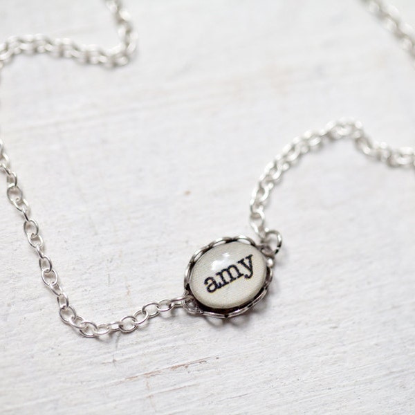 Necklace with name, Custom name necklace for women, Silver necklace, Small necklace gift, Personalized necklace Danty name necklace for her