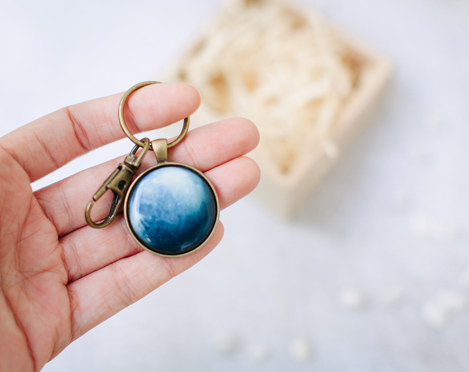 Key chain for men Astronomy keychain Space gift for Etsy