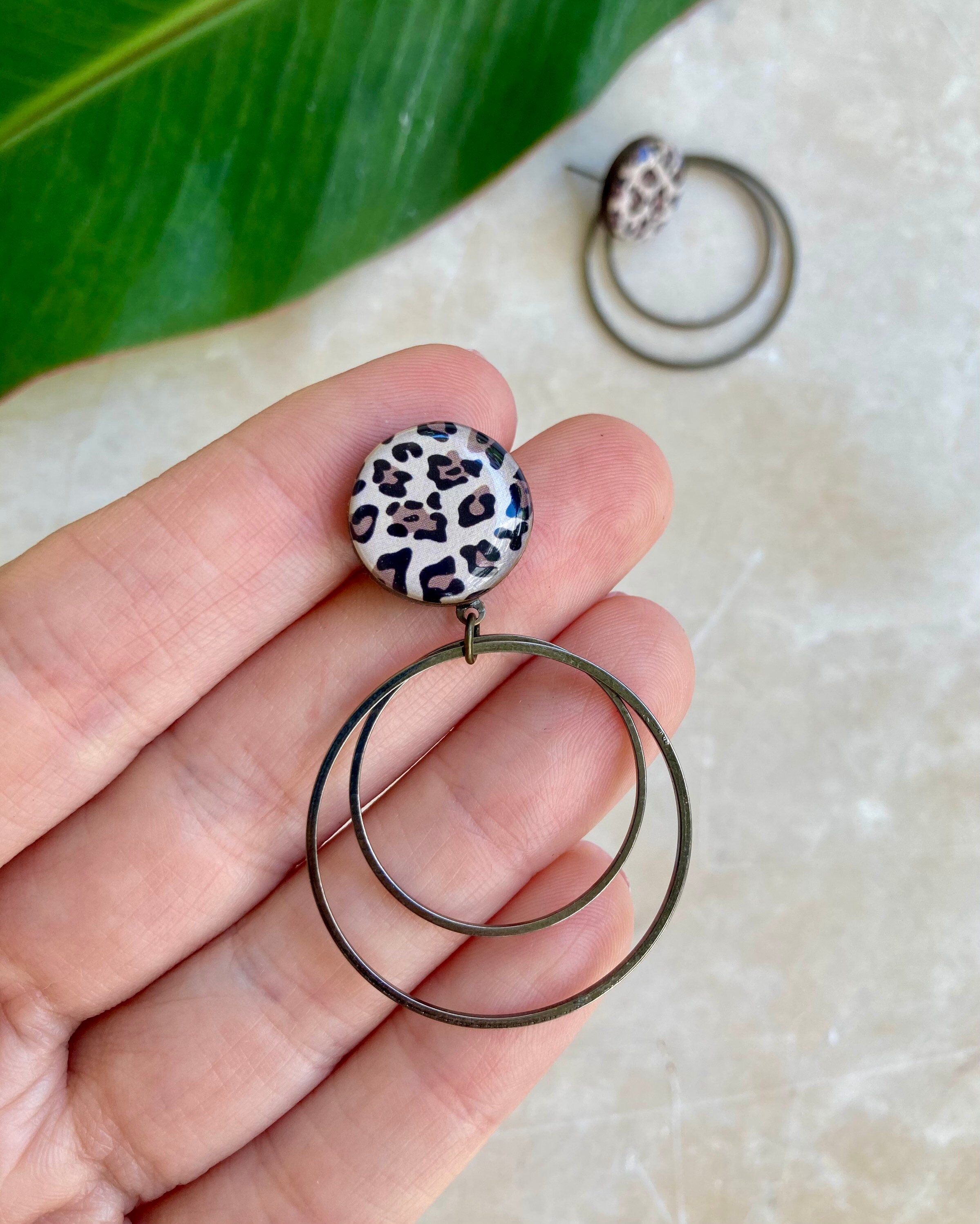 Leopard print earrings Animal print earrings Leopard | Etsy