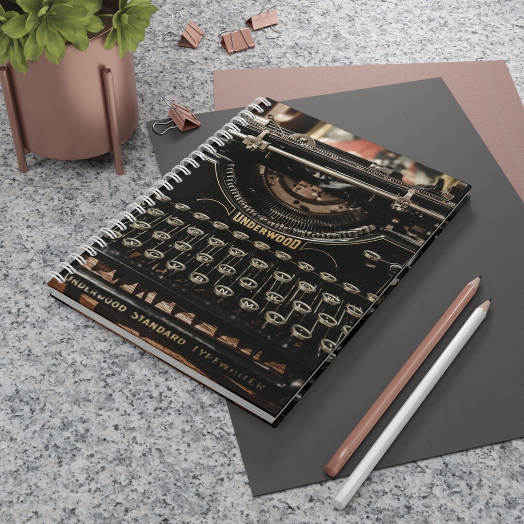 Typewriter Mini Notebook Vintage Typewriter Spiral Notebook--a Cozy Journal for Writers ...