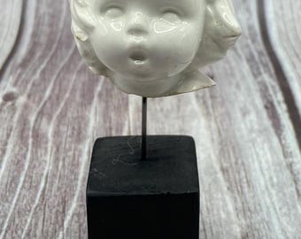 Salvaged Porcelain Doll Head Sculpture - Large Boy