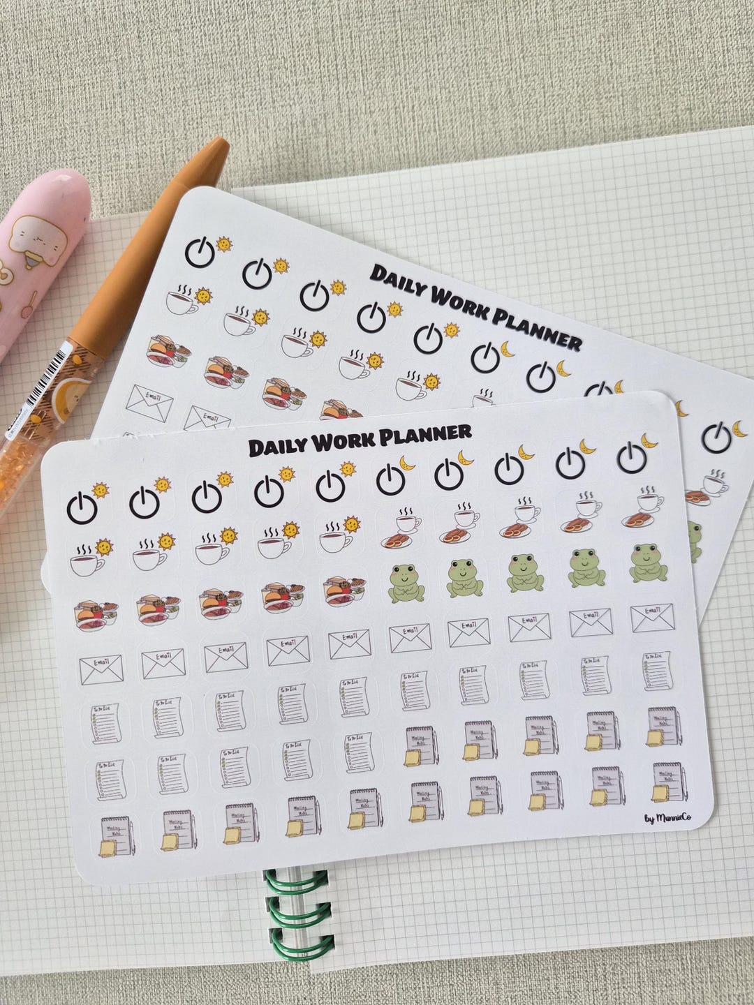 Daily Work Planner Sticker Sheet - Etsy