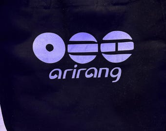 NEW! 2026 Arirang TOTE BAG, Large Black with Concert Logo and Name, 16x18