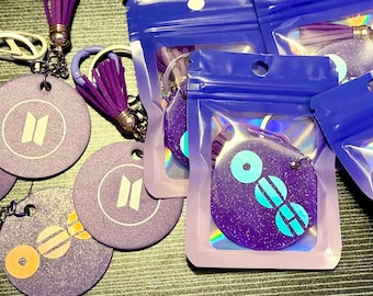 2026 [Set of 10] Purple Keychain Freebie/Tradeable for upcoming world concert K-pop