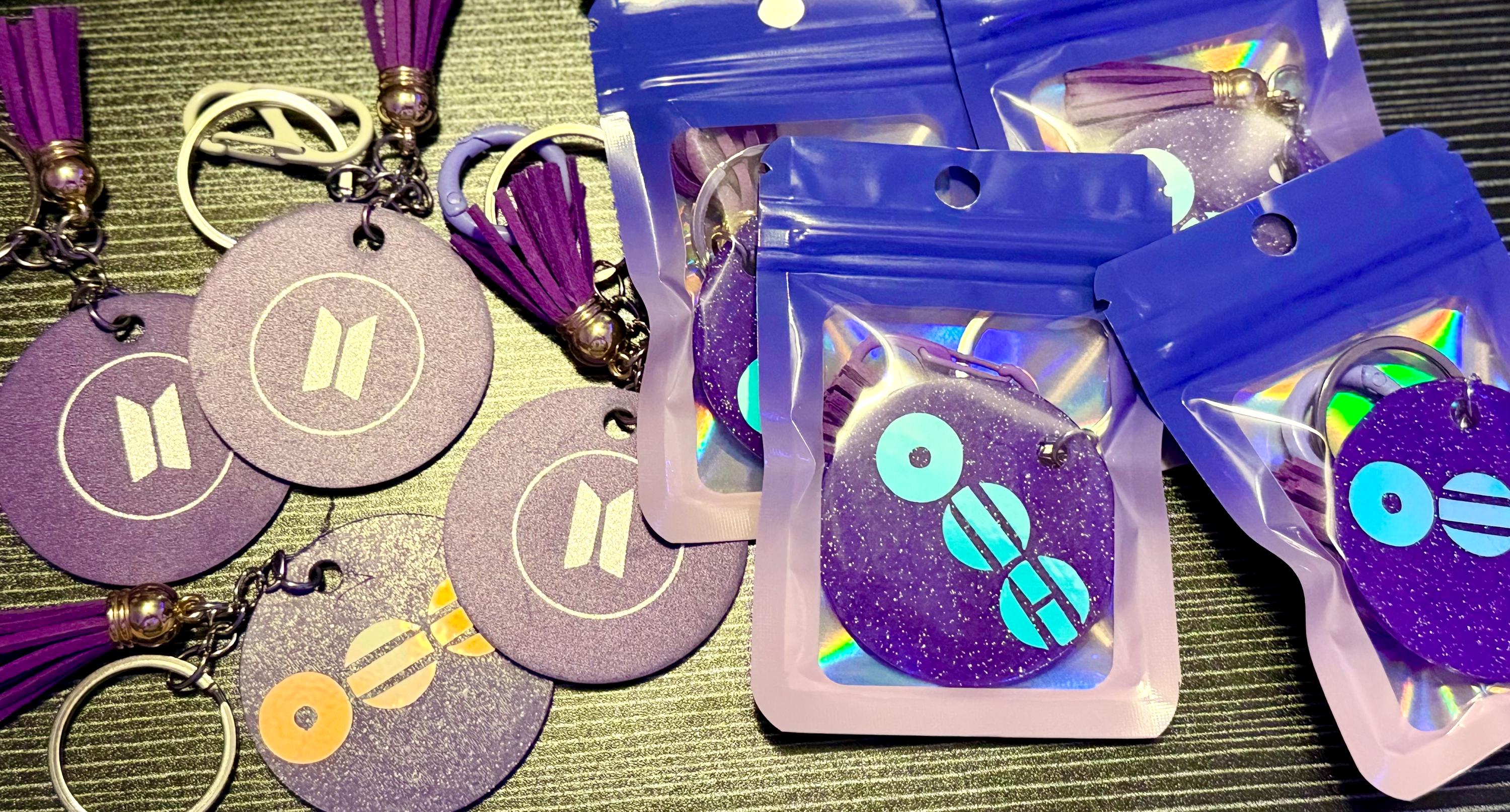 2026 [set of 10] Purple Keychain Freebie/tradeable for Upcoming World ...