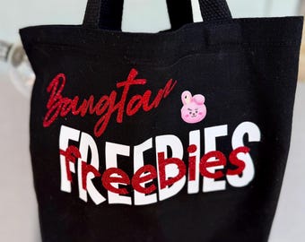 NEW! ARMY Freebies Tote Bag, Red, for Concerts & Events, 11x8x3, square bottom, expandable