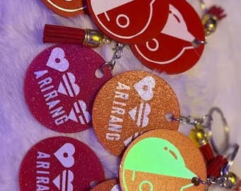 2026 [SET OF 10] KeyFob/Keychain, Red, Freebies/Tradeables, tassel & ring, Concert Heart Design front side, Van on back