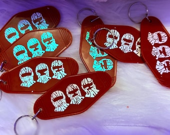 NEW! 2026 SET OF 10, Hooligan Themed Red Keychain, Vinyl  Graphics, Perfect for Freebies and Tradeables