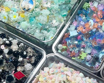 DIY Nail Art Charms Mix – Rhinestone, Resin, Glow-in-the-Dark Decorations for UV Gel Nails
