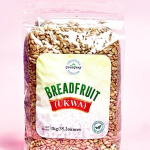 Geevic Ukwa Breadfruit, 35.2 oz, Dried Breadfruit Seeds