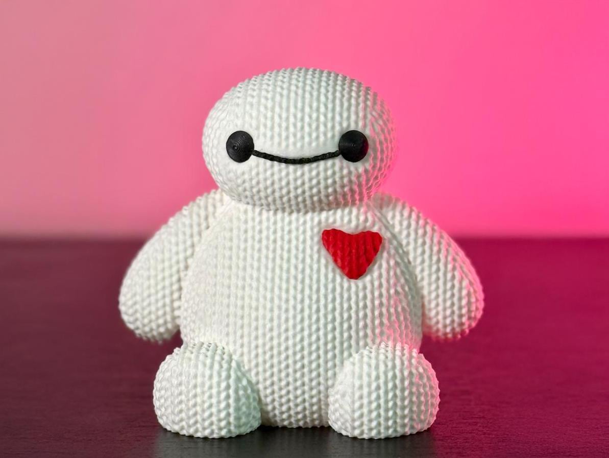 3D Printed Knitted Baymax Figure: Big Hero 6 Inspired Gift - Etsy