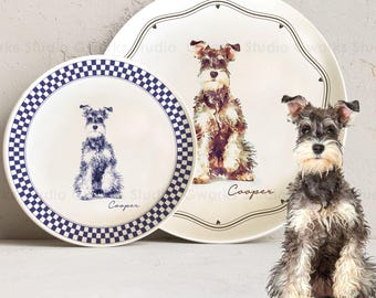 Custom Pet Portrait Ceramic Plate: Handmade Pet Art Home Décor, Dog Lover Gift
