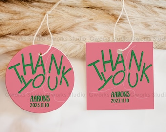 Wizard Party Favor Tag – Magic School Potterhead Happee Bithdae Thank You Card (Editable Printable )