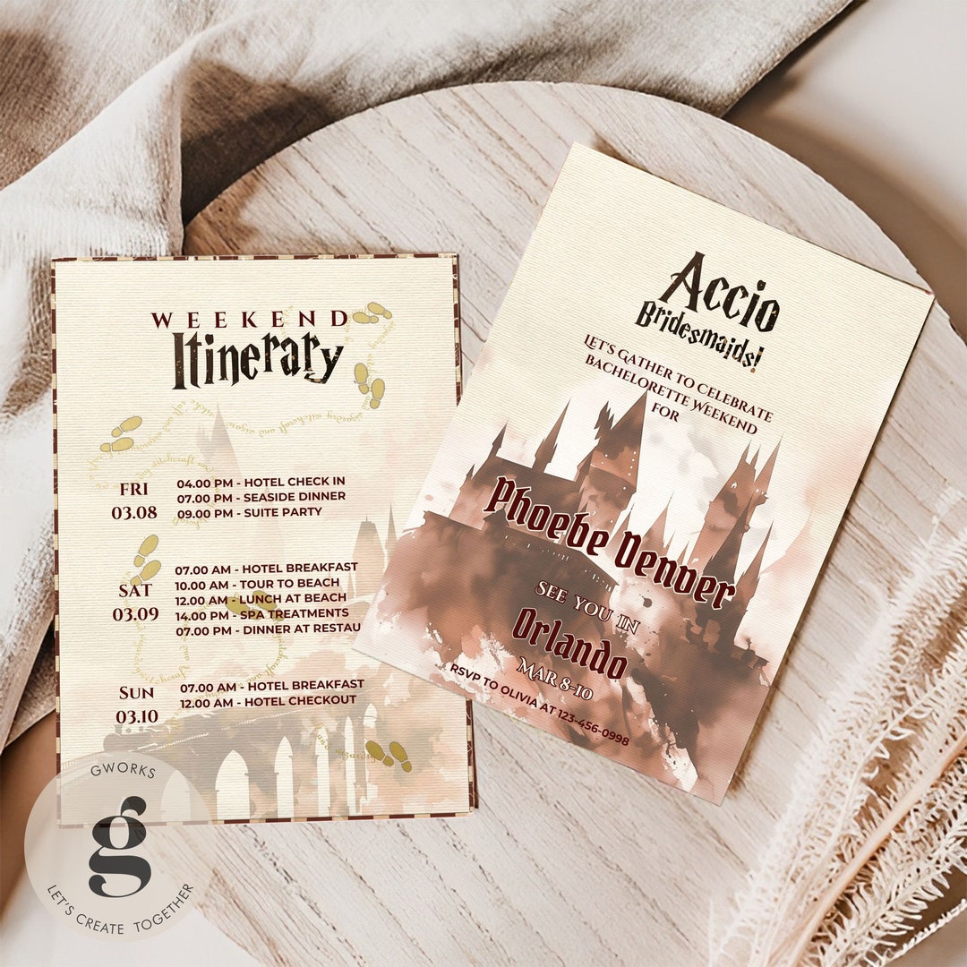 Wizard Bachelorette Party Editable Invitation: Magic Bridal Shower ...
