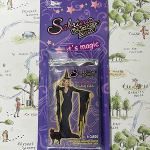 Sobre de refuerzo sellado raro del juego de cartas coleccionables Sabrina, la bruja adolescente, 1999