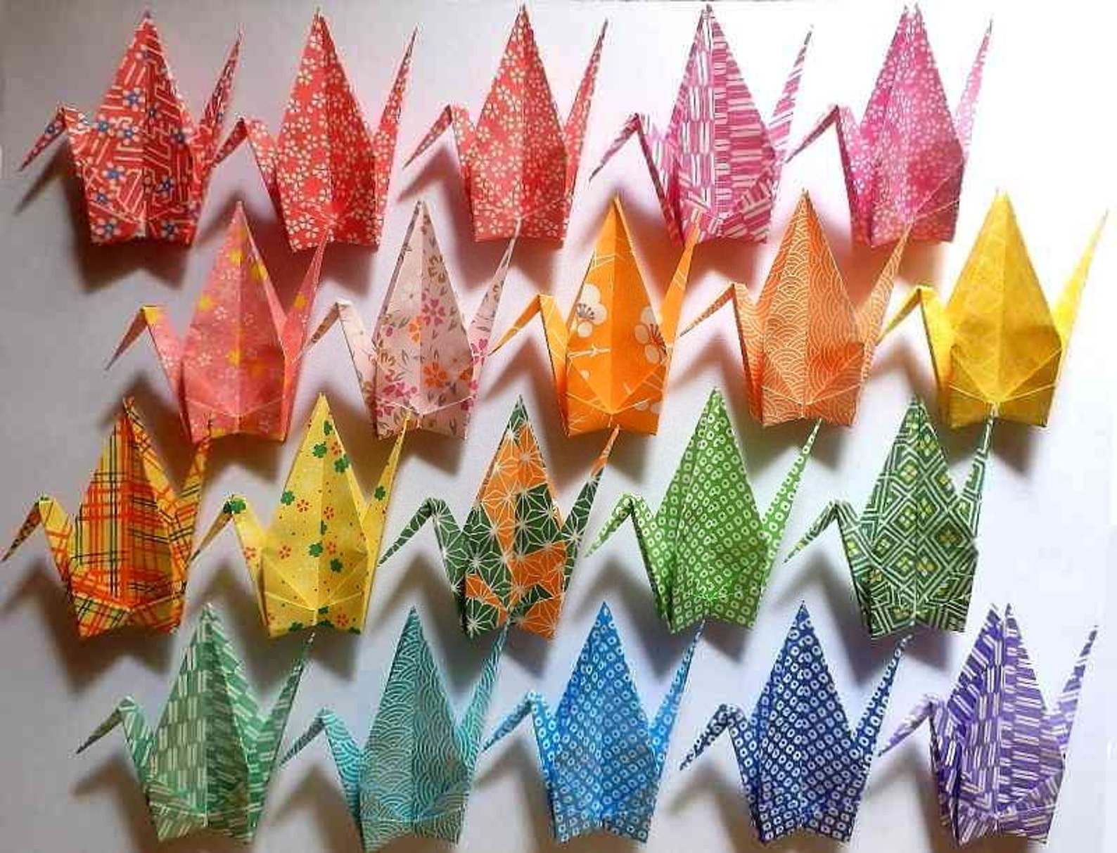 100 Large Origami Cranes Origami Paper Cranes Made of 15cm | Etsy