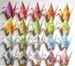 20 Large Origami Cranes Origami Paper Cranes - Made of 15cm 6 inches Japanese Washi Chiyogami Paper B 